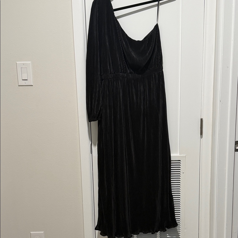 One shoulder evening dress